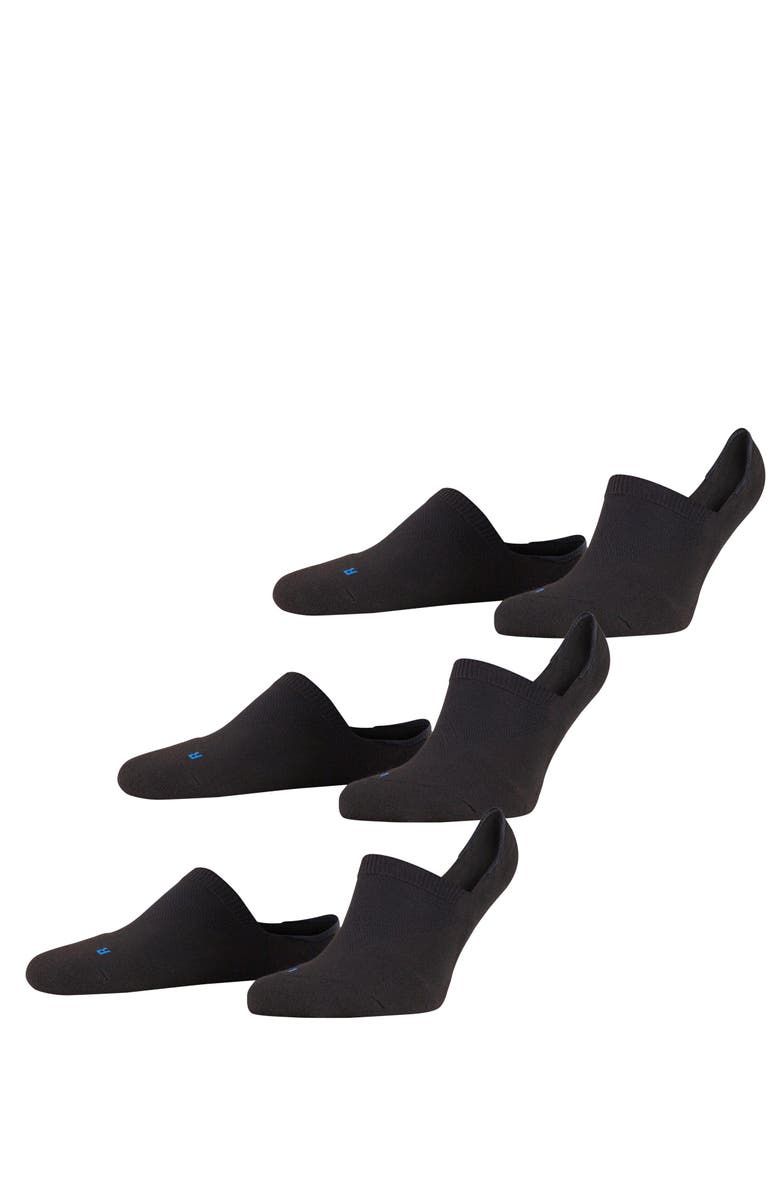Falke Cool Kick 3-Pack No Show Socks, Main, color, Black