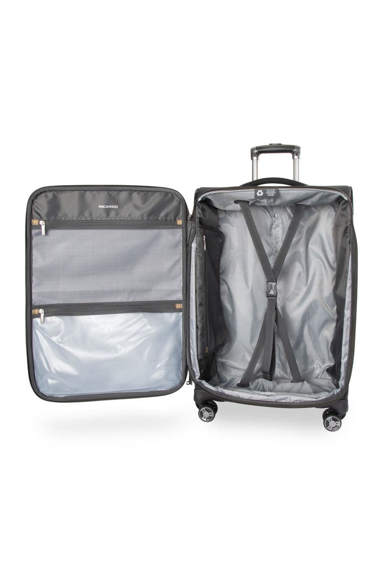Ashbury Softside Luggage, Expandable Suitcase, Lightweight Sustainable rPET Travel Bag with TSA Lock & Dual Spinner Wheels, 24-inch Medium Check-in, Alternate, color, Black