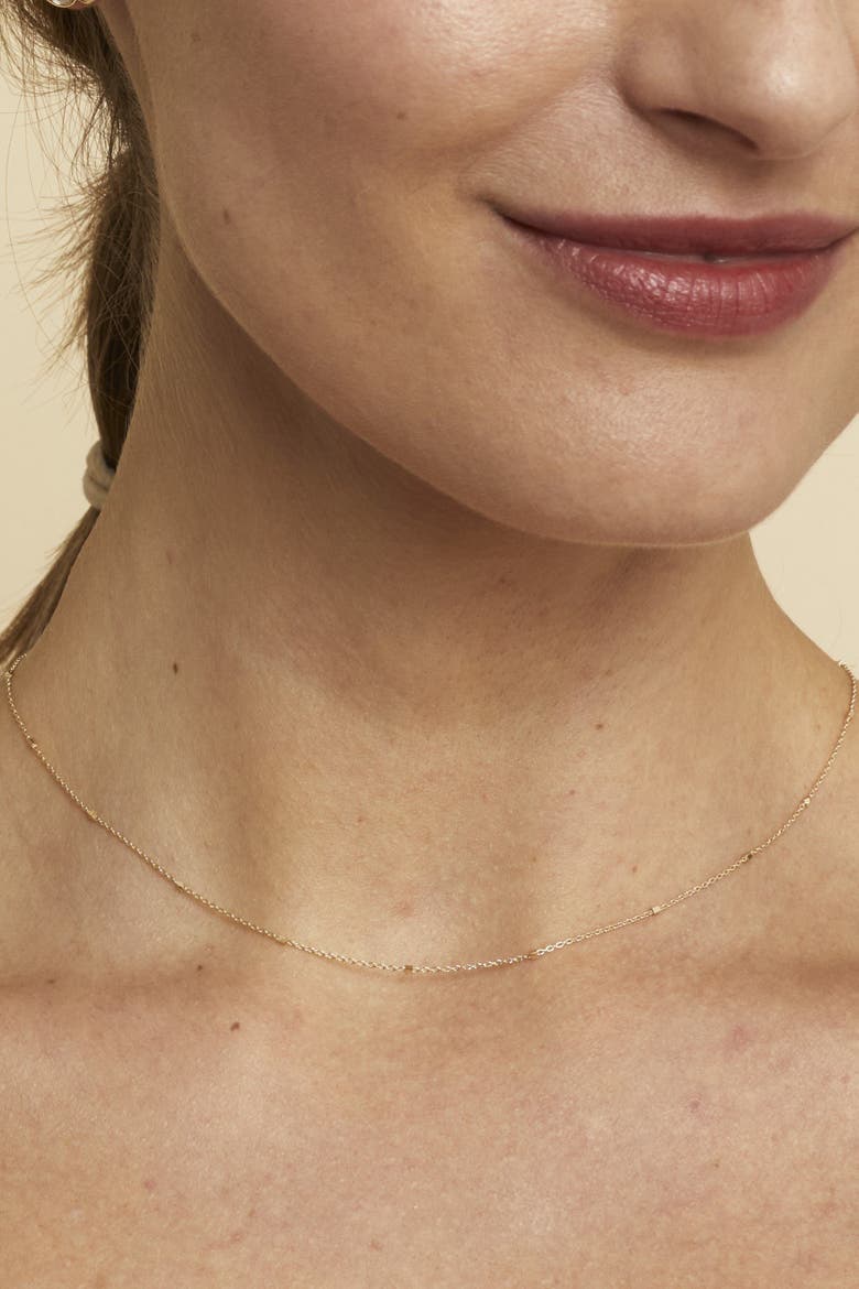 14K Gold Grace Chain Necklace, Alternate, color, White Gold