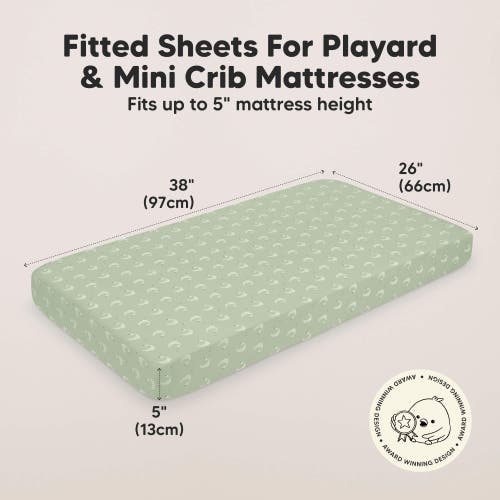 Keababies Soothe Fitted Mini Crib Sheet In Lunaris