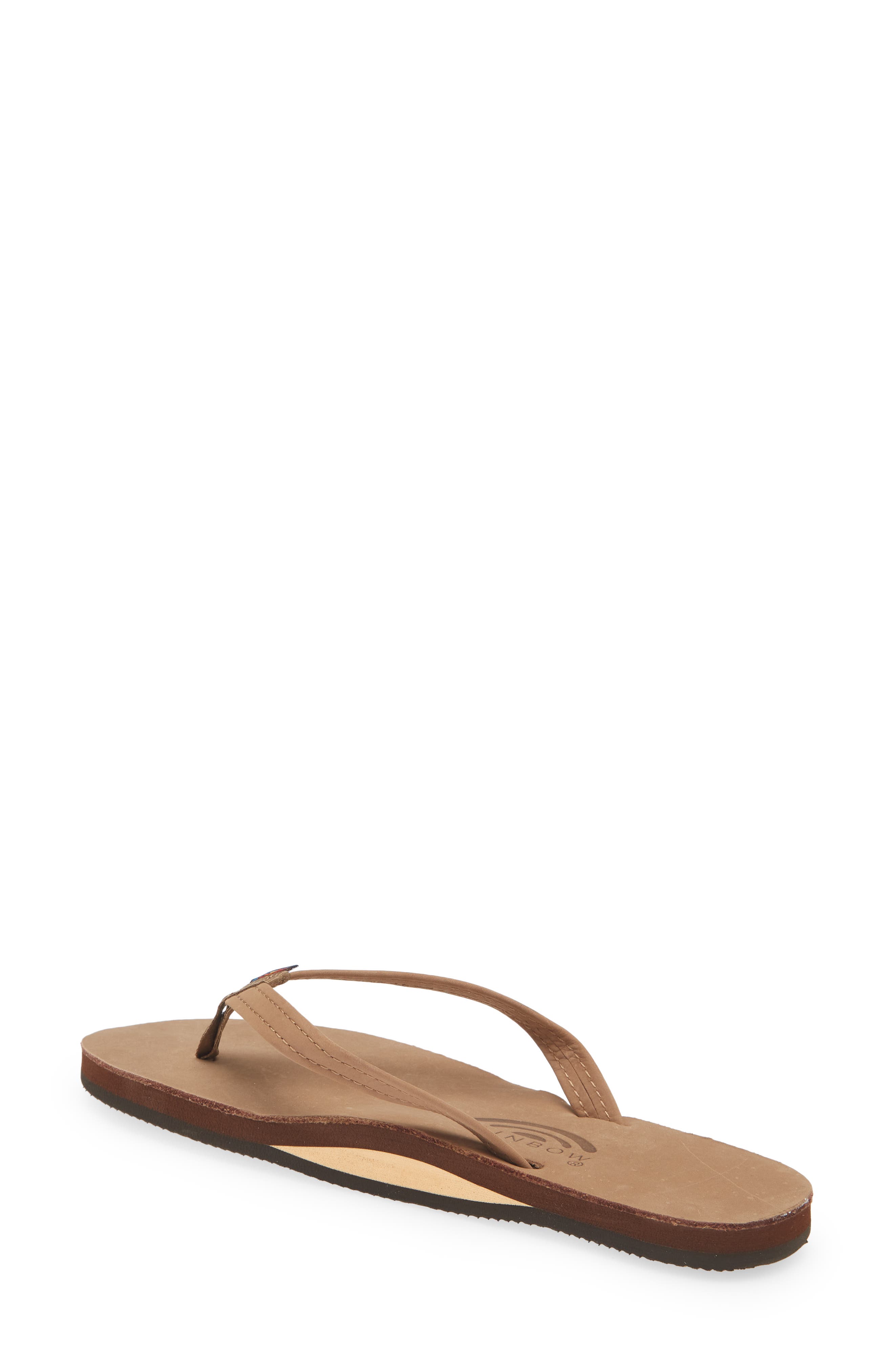 Rainbow<sup>®</sup> Rainbow Narrow Strap Sandal, Alternate, color, Black Forest Brown