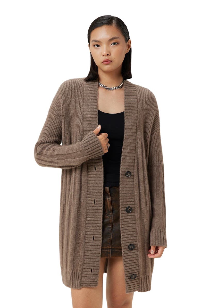 GOBI Mongolian Cashmere Organic Color Button-Up Relaxed Fit Cardigan, Main, color, 