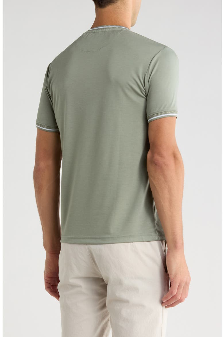 Tipped Crewneck T-Shirt, Alternate, color, LIGHT OLIVE