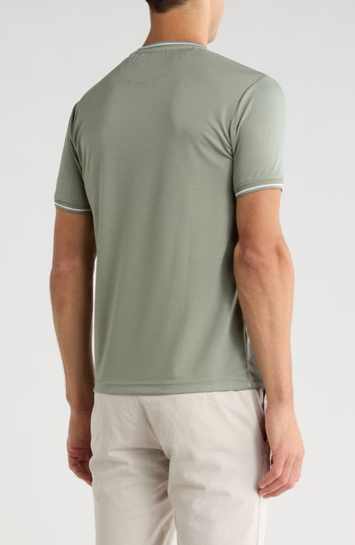 Cactus Man Tipped Crewneck T-shirt In Gray