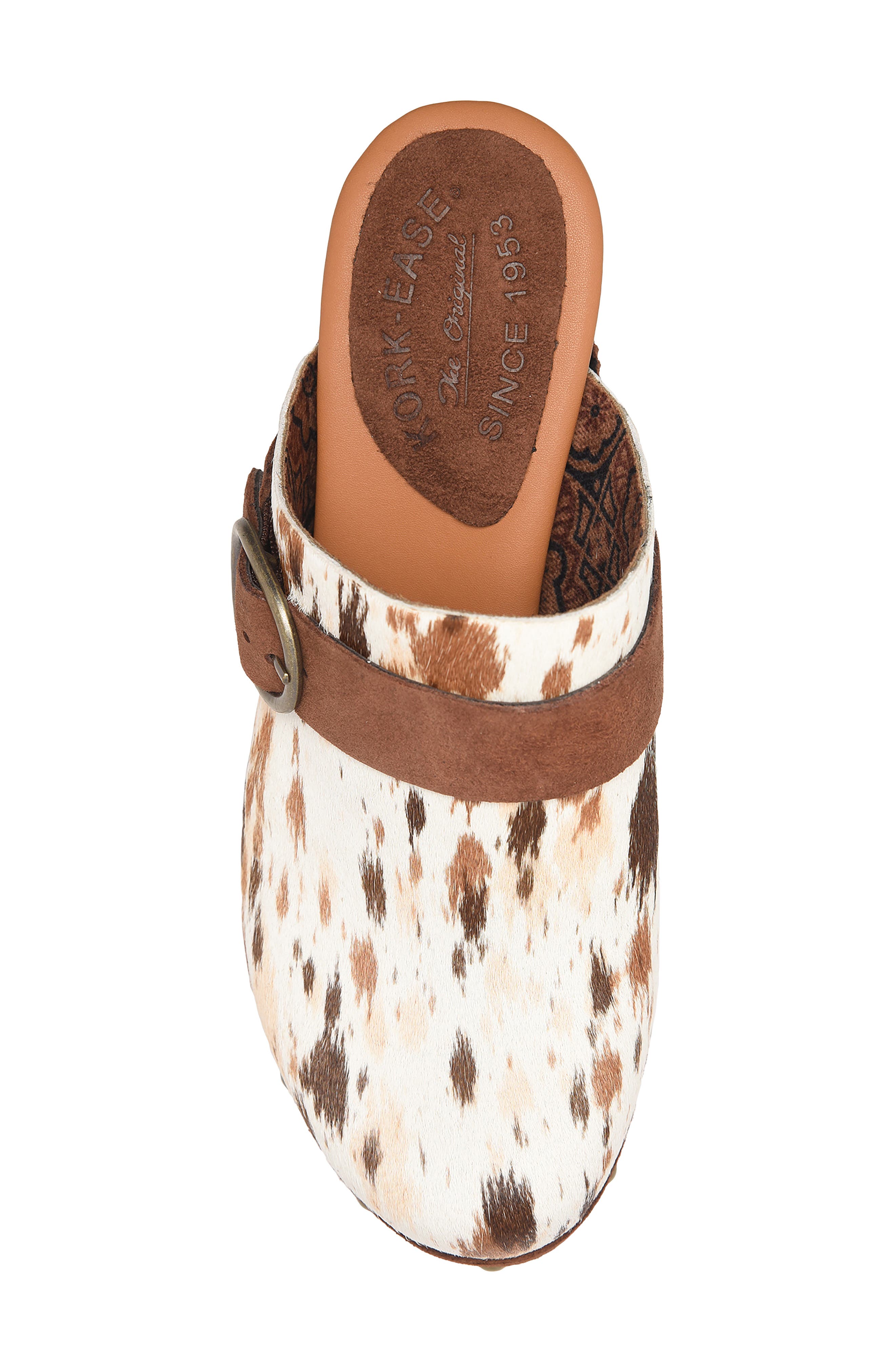 Gemini Leather Clog, Alternate, color, MULTI CALFHAIR