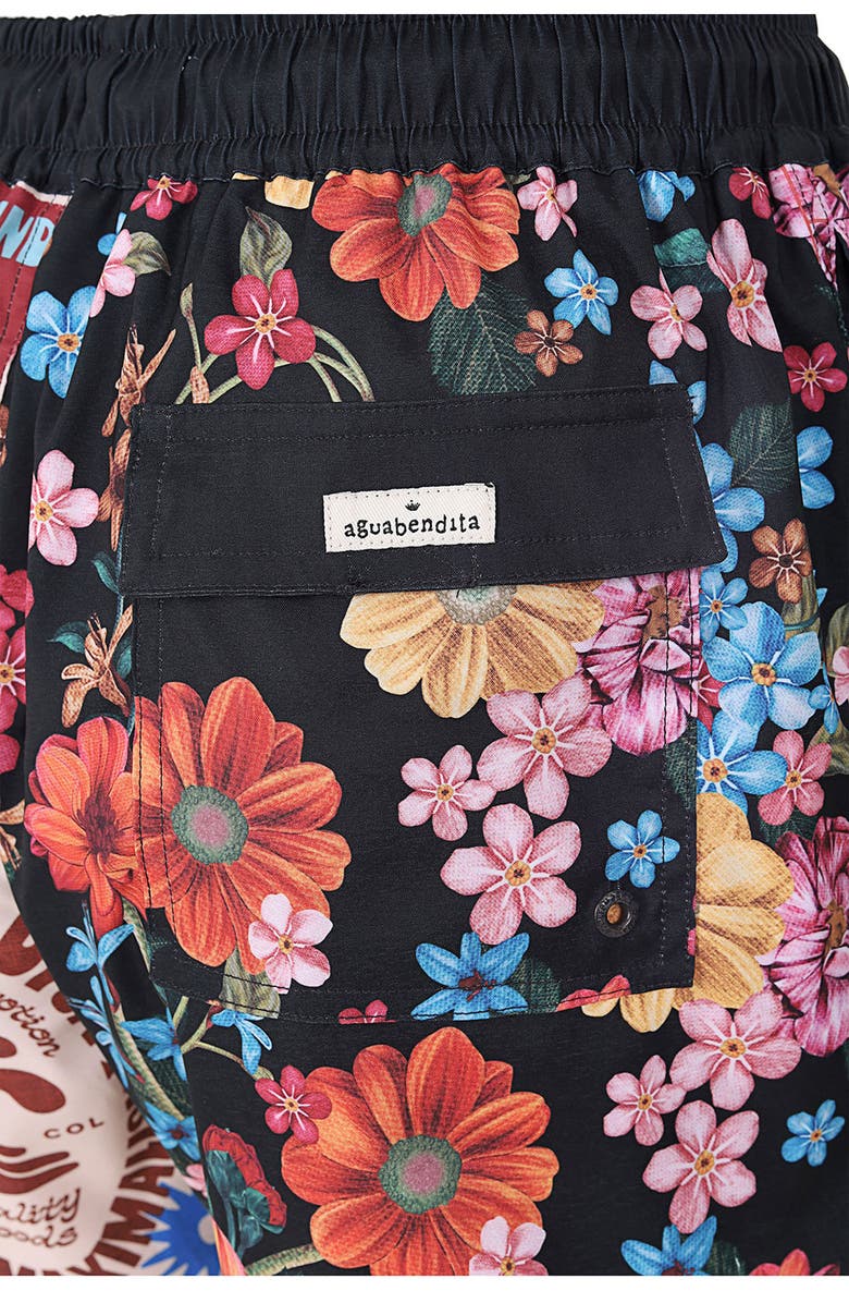 Agua Bendita Cassius Swim Trunks, Alternate, color, Black Multi