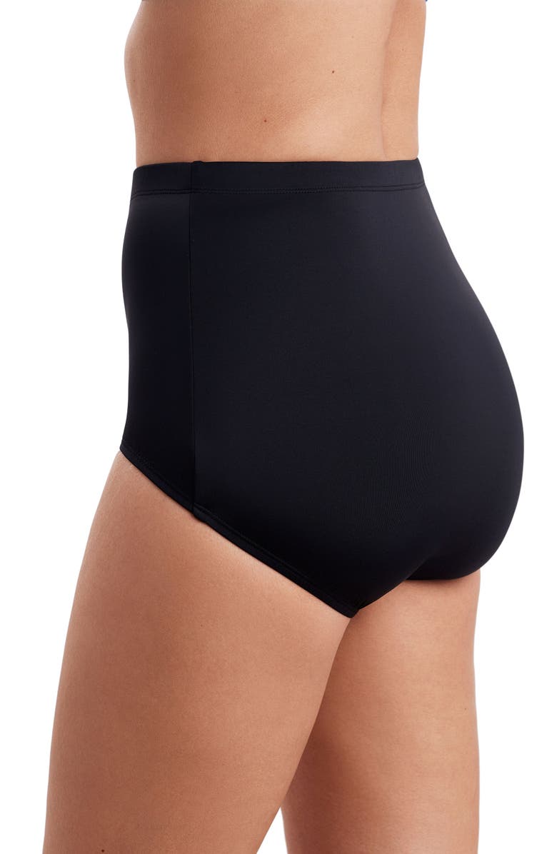 ShapeSolver Full Hipster Brief Swimsuit Bottom, Alternate, color, Black