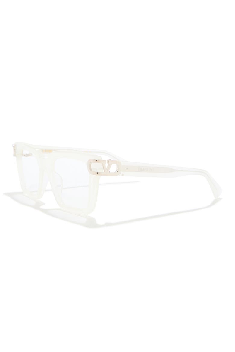 51mm Square Optical Glasses, Alternate, color, IVORY IVORY TRANSPARENT