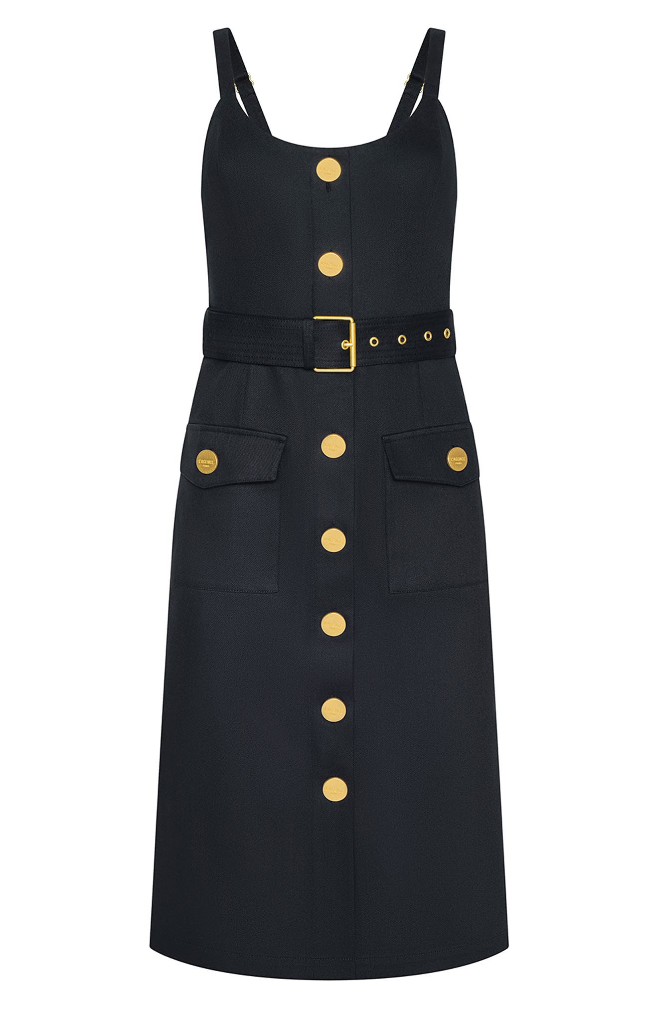 L'AGENCE Ida Sleeveless Belted Stretch Cotton Dress — фото 4
