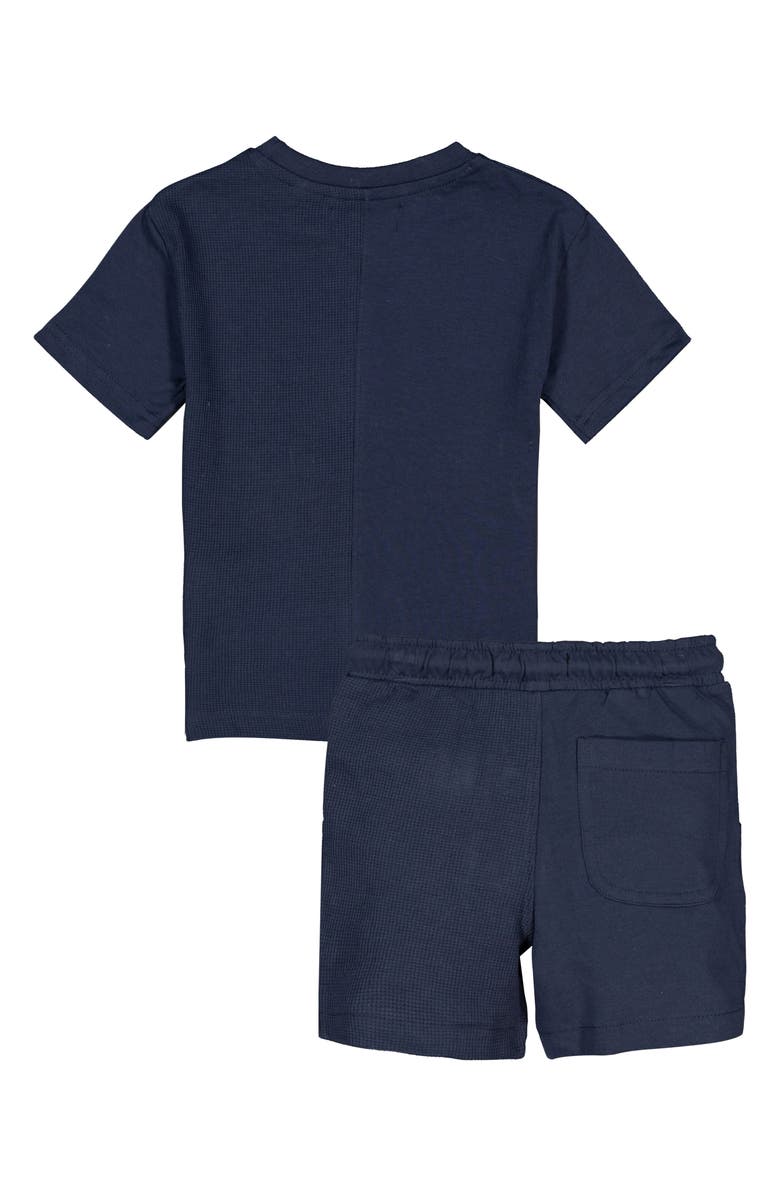 Joe's Jeans Rhythm Mixed Media Knit Top & Shorts Set, Alternate, color, True Navy