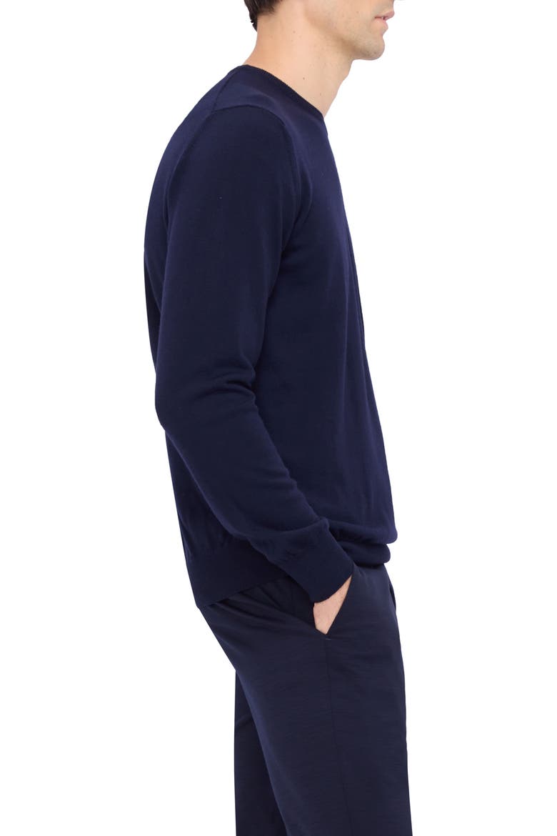 Scott Crewneck Merino Wool Sweater, Alternate, color, NAVY
