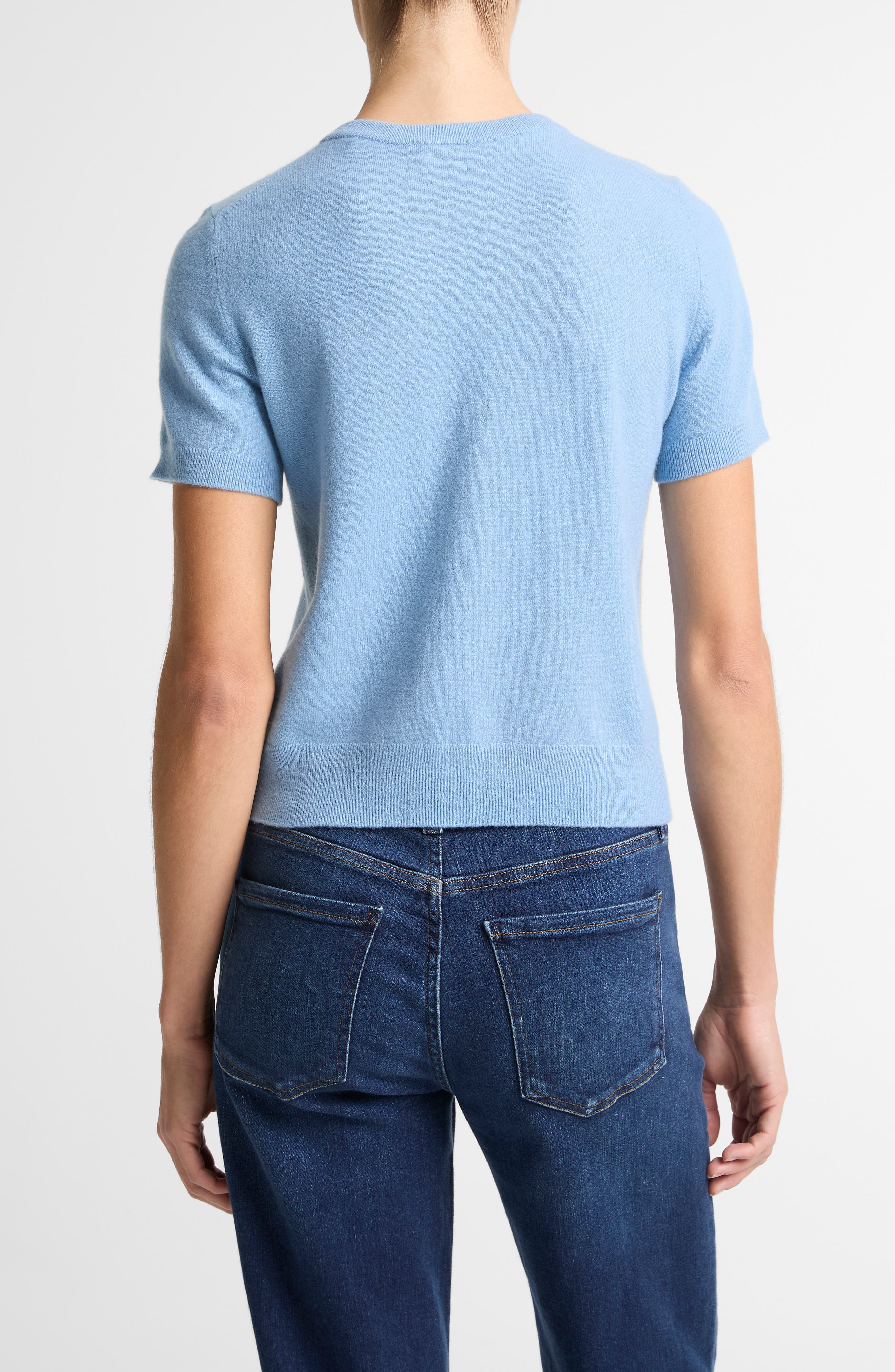 Short Sleeve Wool Blend Sweater - image 4