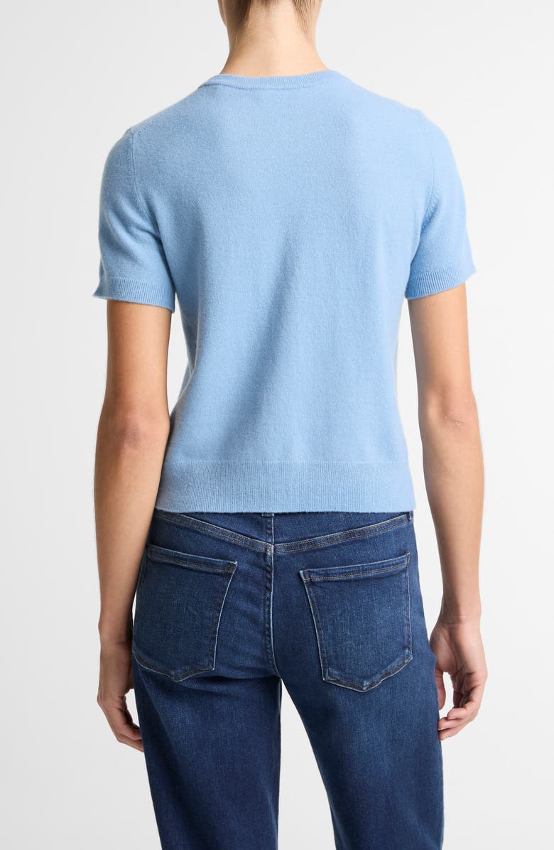 Vince Short Sleeve Wool Blend Sweater, Alternate, color, Hydra