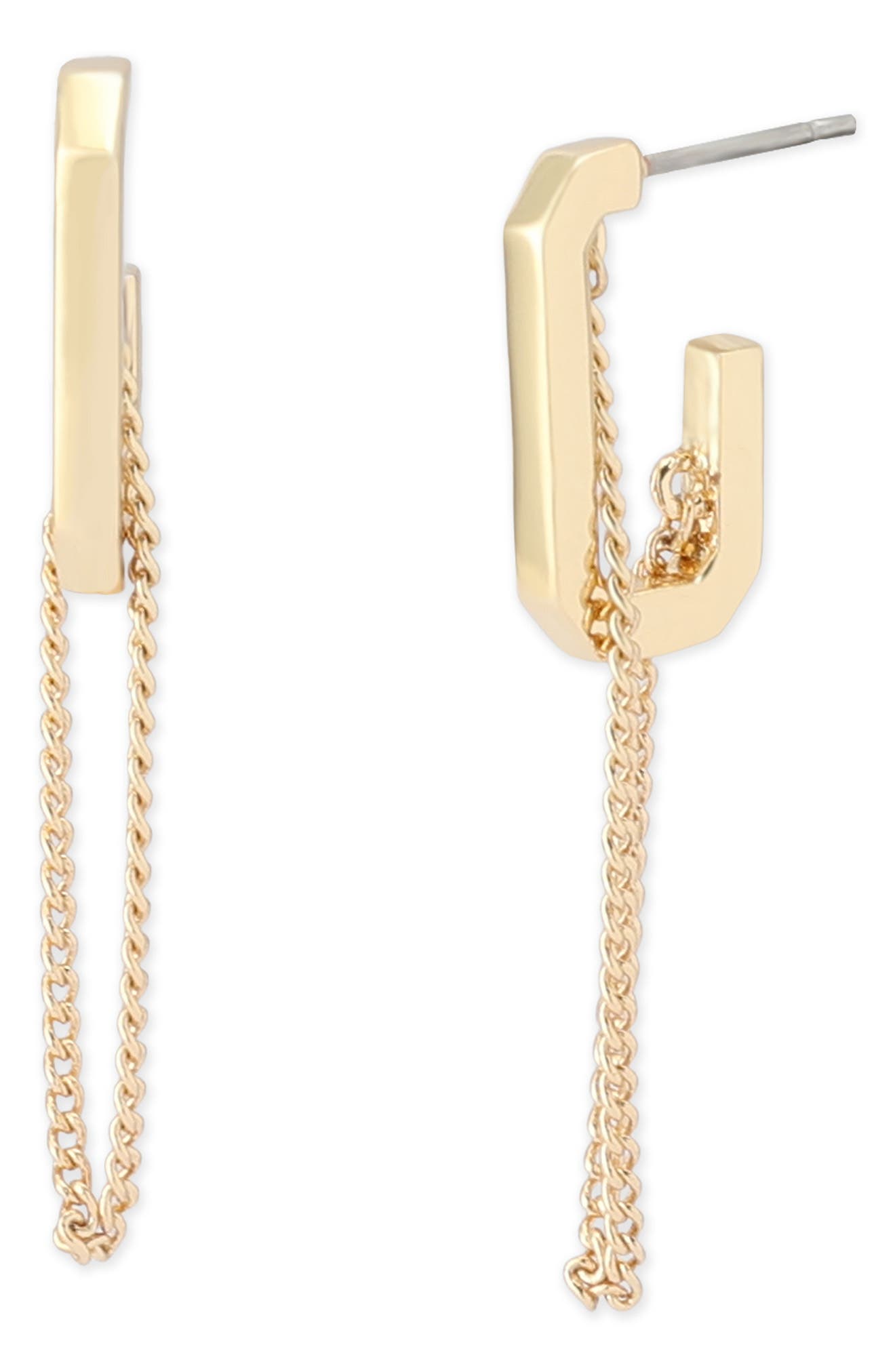 Hex Swag Huggie Hoop Earrings