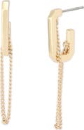 AllSaints Hex Swag Huggie Hoop Earrings
