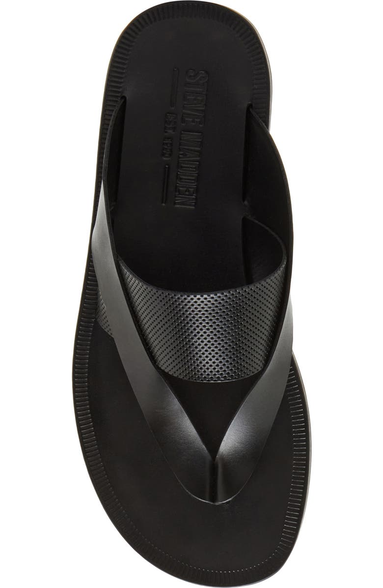 Steve Madden Cicero Flip Flop, Alternate, color, Black Leather