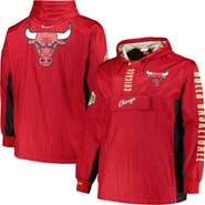 Mitchell & Ness Men's Mitchell & Ness Red Chicago Bulls Big & Tall Hardwood Classics Team OG 2.0 Anorak Hoodie Quarter-Zip Windbreaker Jacket