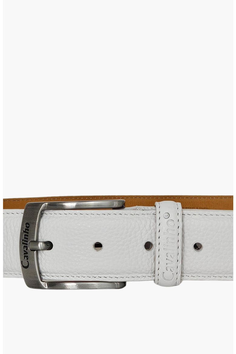 Classic 505 Smooth Leather Belt, Alternate, color, White