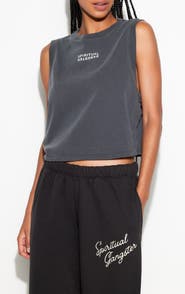 Spiritual Gangster Doheny Logo Cotton Crop Tank