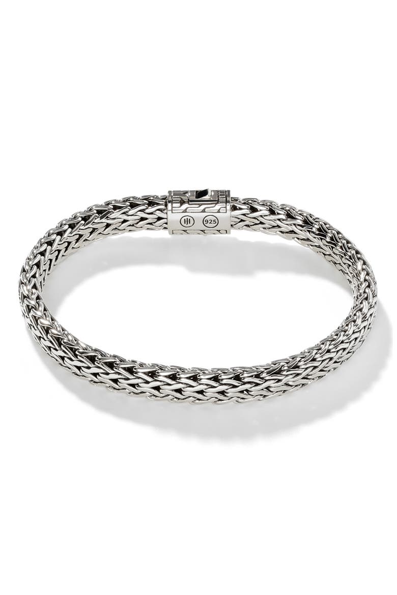 Icon Bracelet, Dark Silver, 6.5mm, Alternate, color, SILVER