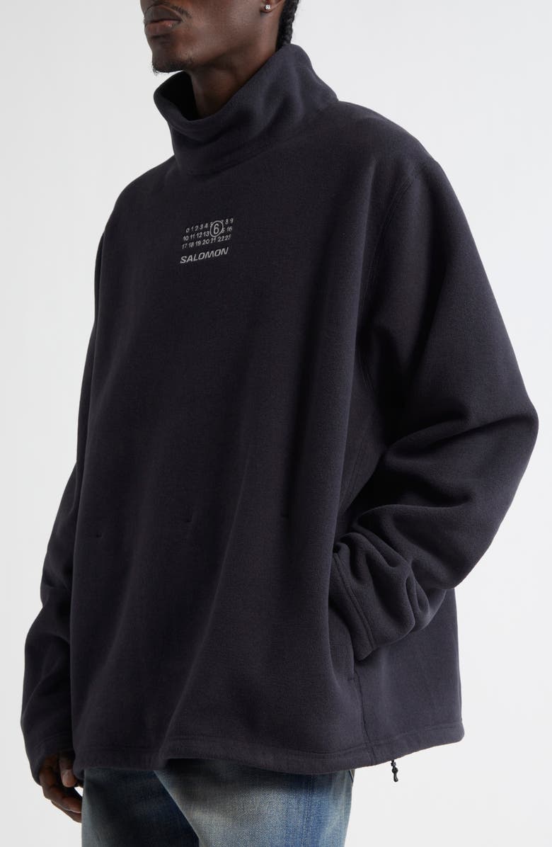 MM6 Maison Margiela x Salomon Logo Embroidered Sweatshirt, Alternate, color, Washed Black