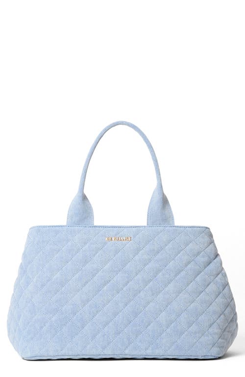 Mz Wallace Medium Metro City Tote In True Light Denim