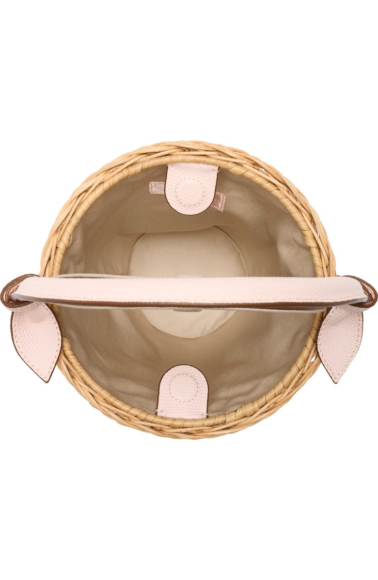 Pamela Munson The Jane Woven Rattan Basket Bag, Alternate, color, Blush