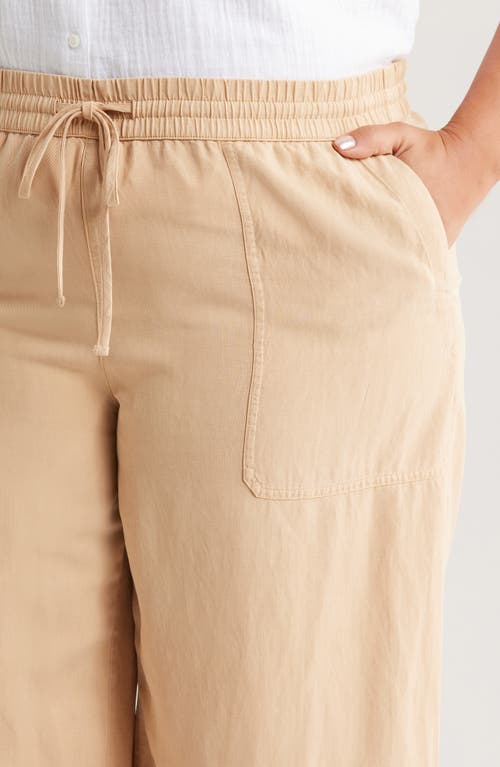 Caslon ® Linen Blend Crop Pants In Neutral