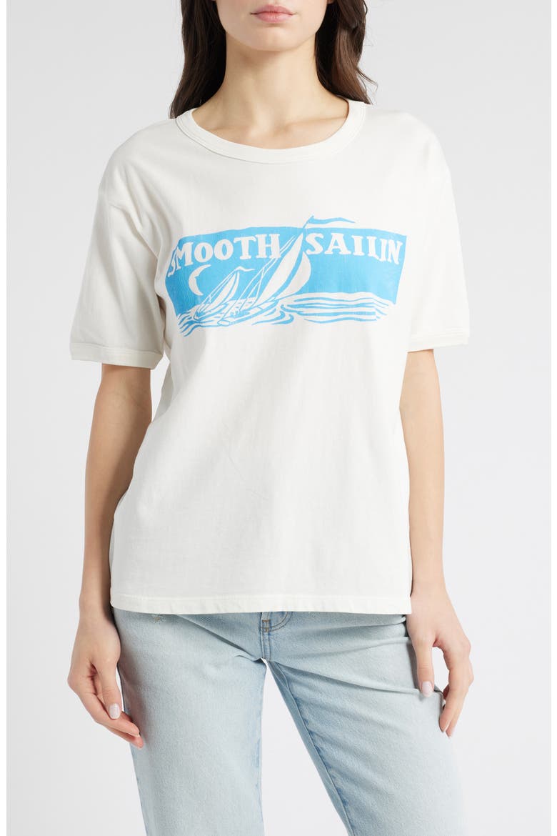 Smooth Sailin' Cotton Graphic T-Shirt, Main, color, VINTAGE WHITE