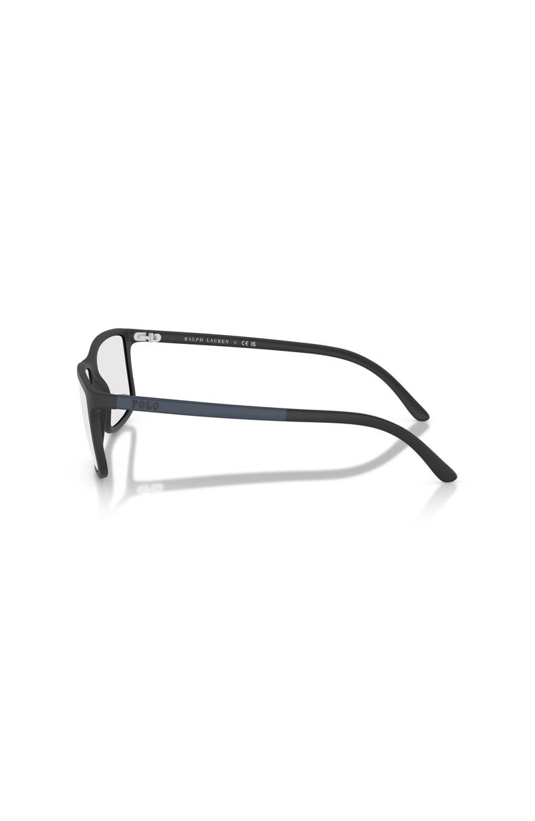 Polo Ralph Lauren 55mm Rectangle optical glasses, Alternate, color, Black