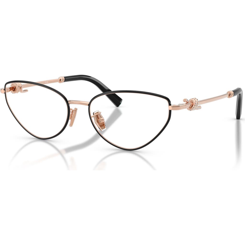 Tiffany & Co . 56mm Cat Eye Optical Glasses In Black