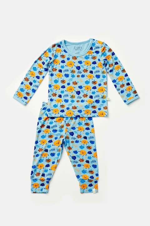 Long Sleeve Pajama Set - Hanukkah Dreidels (Baby)