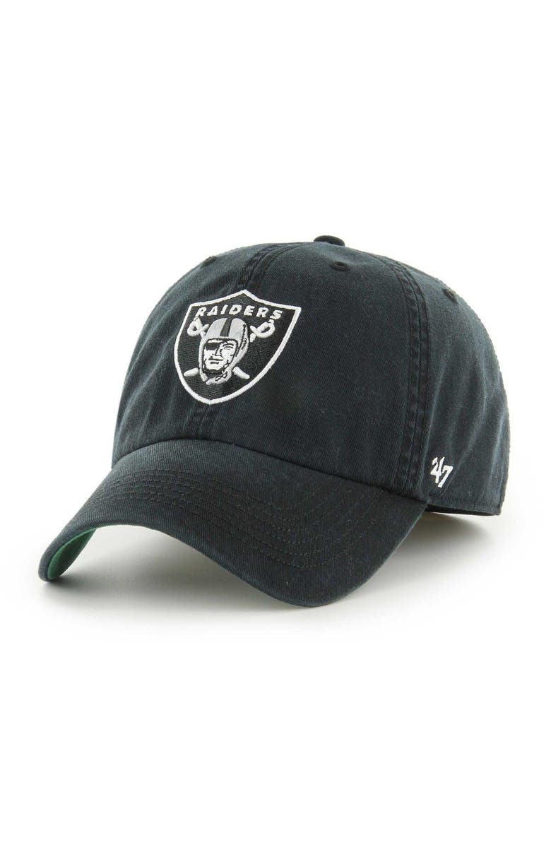 '47 Men's '47 Black Las Vegas Raiders Sure Shot Franchise Fitted Hat, Alternate, color, Black