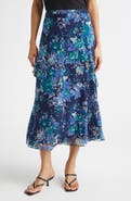 Derek Lam 10 Crosby Orla Floral Print Chiffon Maxi Skirt