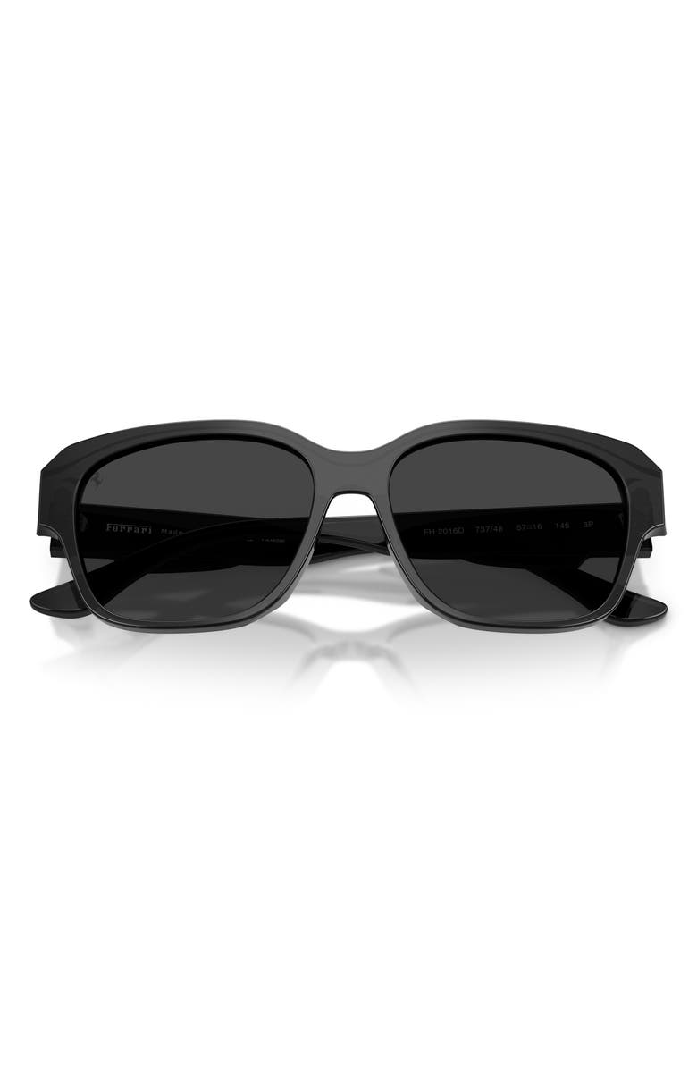 Ferrari 57mm Polarized Square Sunglasses, Alternate, color, 