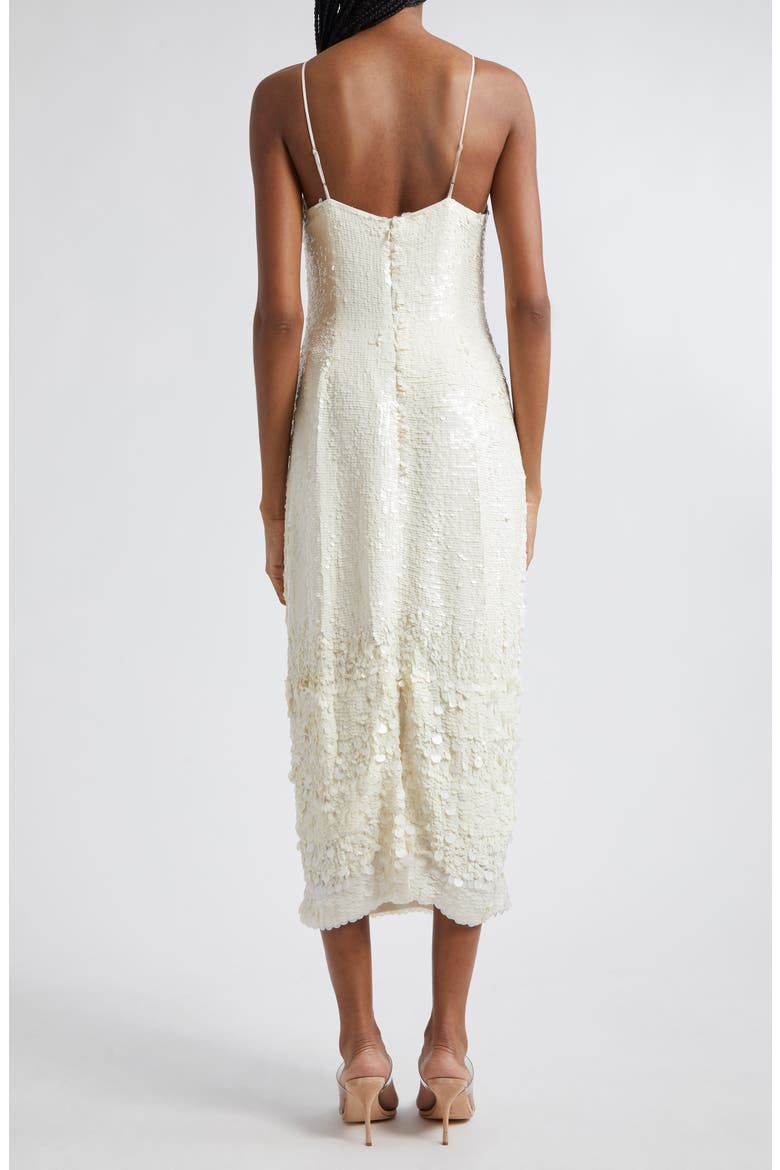 Perla Midi Slipdress, Alternate, color, IRIDESCENT OFF WHITE