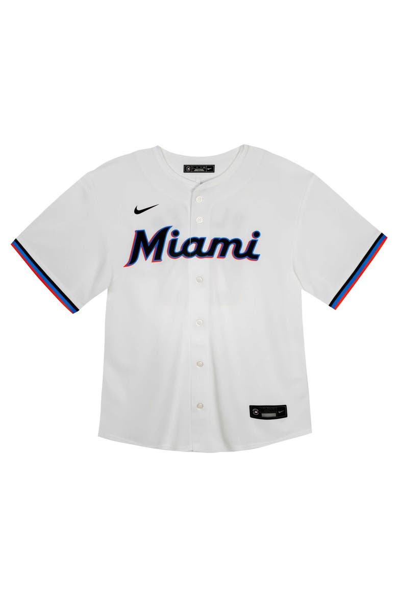 Youth Nike  White Miami Marlins Home Game Jersey, Alternate, color, White
