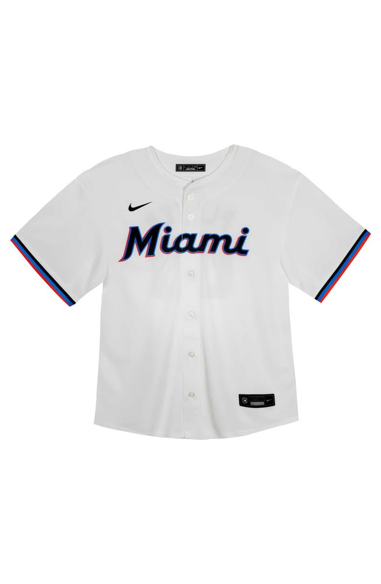 Nike Youth Nike  White Miami Marlins Home Game Jersey, Alternate, color, White