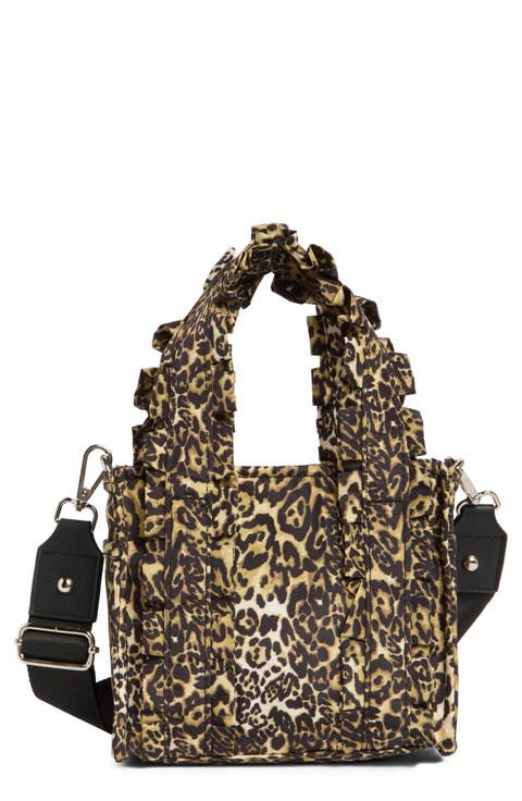 Ruffle Nylon Mini Tote