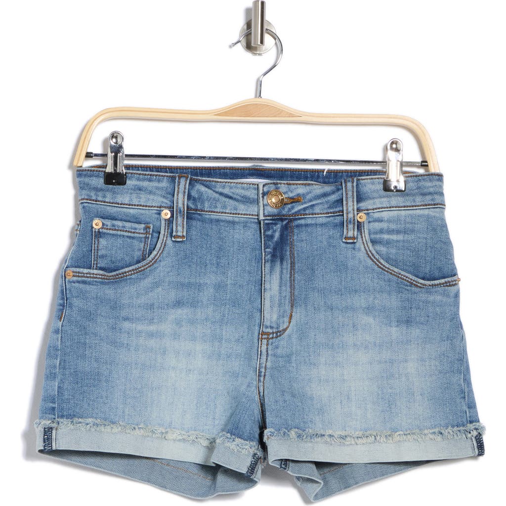 See Thru Soul Molly High Waist Boyfriend Denim Shorts In El Centro