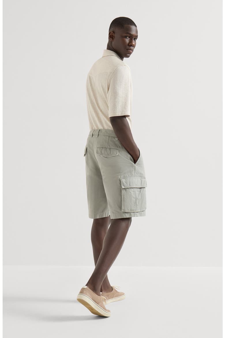 Gabardine Bermuda shorts, Alternate, color, Khaki