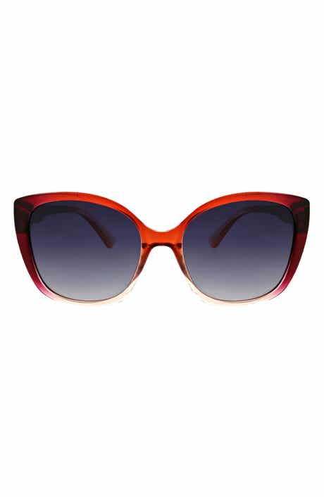Oscar de la Renta Rounded Modern 54mm Cat Eye Polarized Sunglasses