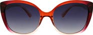 Oscar de la Renta Rounded Modern 54mm Cat Eye Polarized Sunglasses