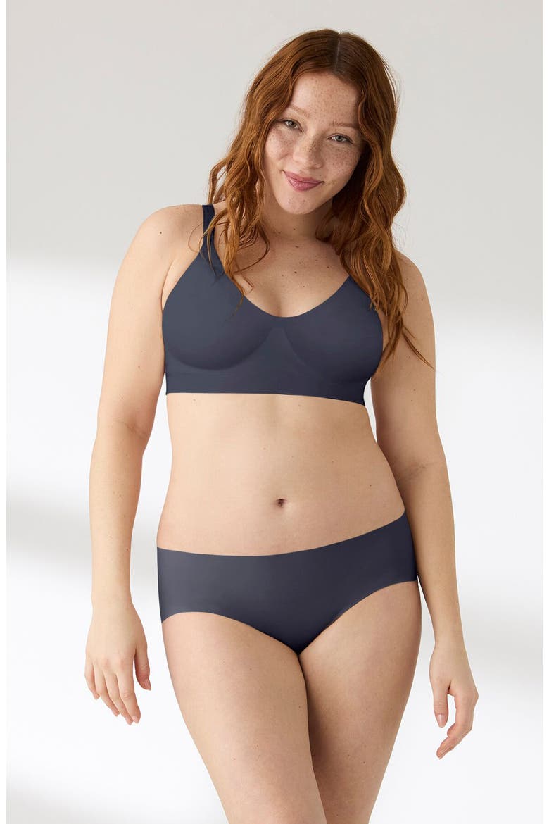 Soft Form V-Neck Adjustable Strap Bralette, Alternate, color, NIGHTFALL