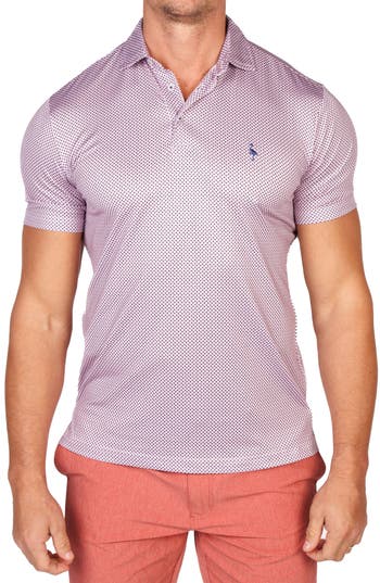 Tailorbyrd Mini Dots Performance Golf Polo In Purple