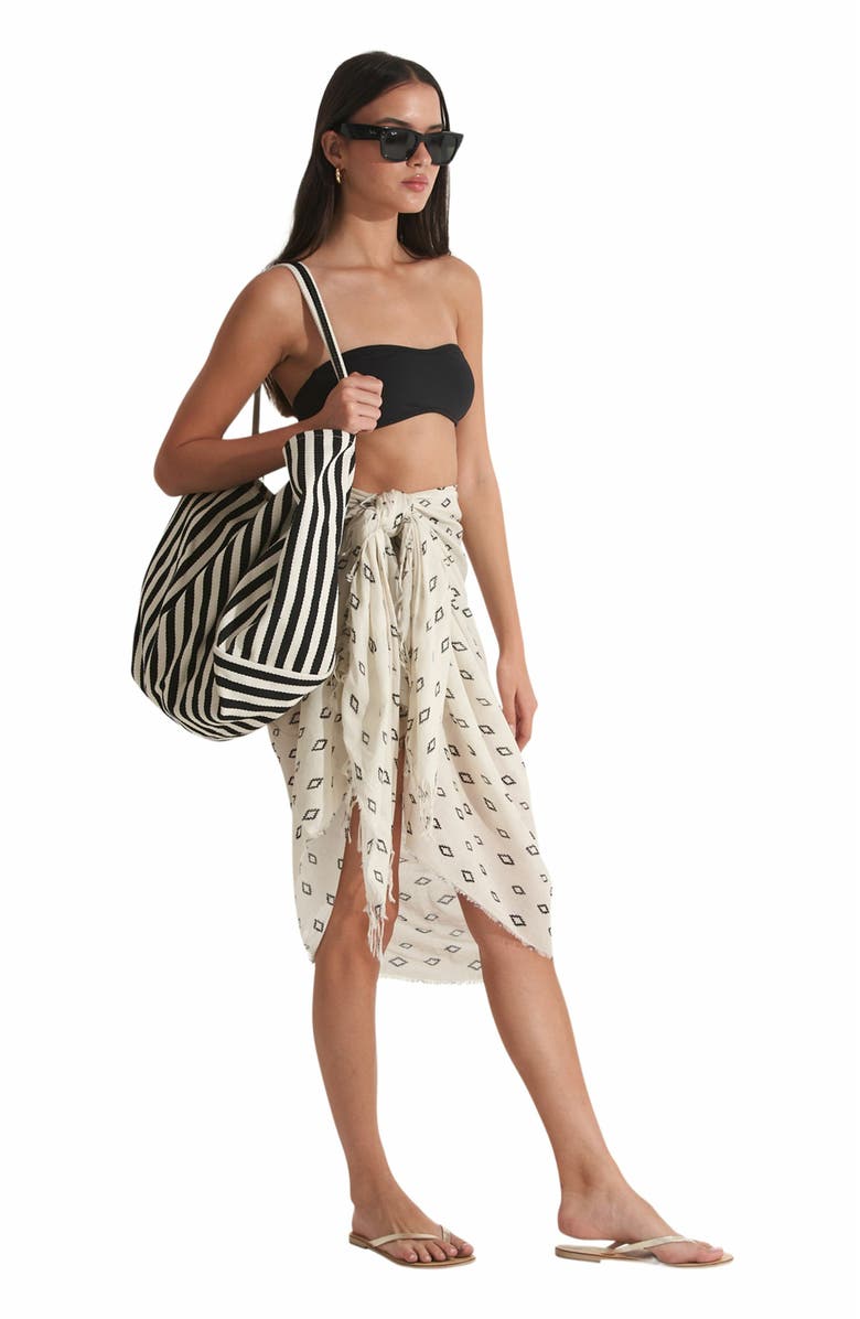 Gottex Beach Life MAYA SWIM COVER UP SARONG, Alternate, color, Cream