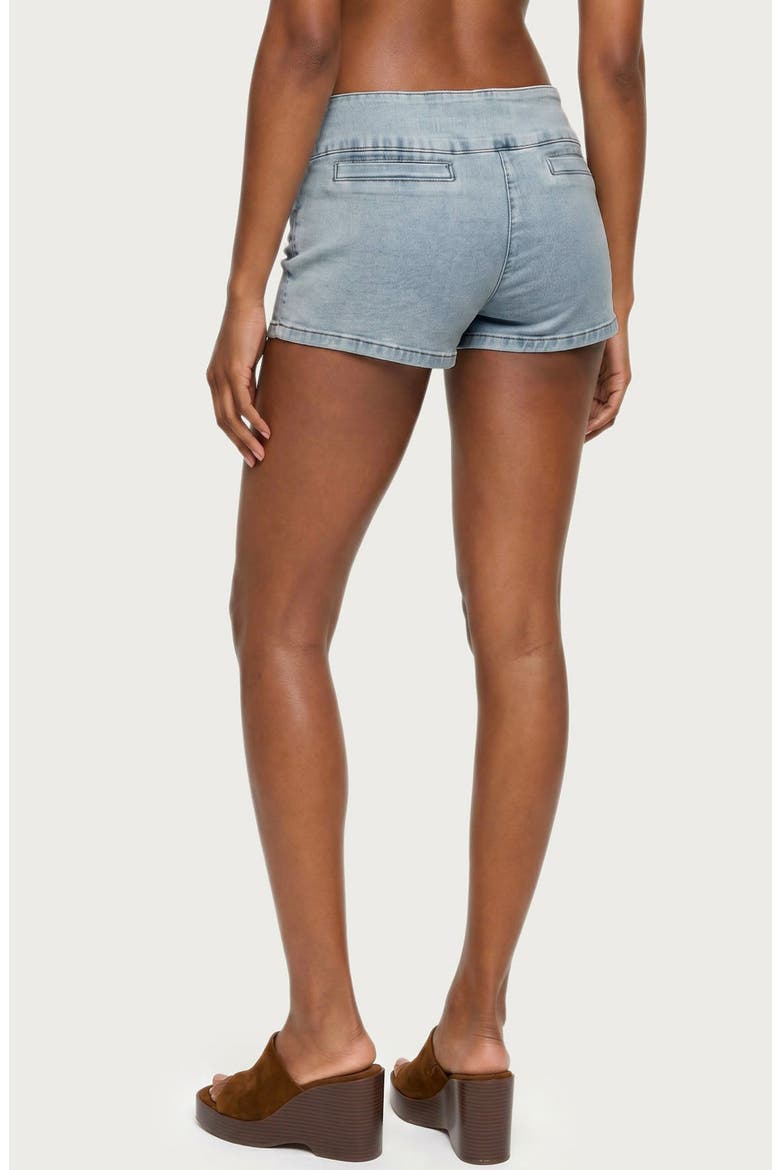Zaida Stretch Denim Micro Shorts, Alternate, color, LIGHT-BLUE