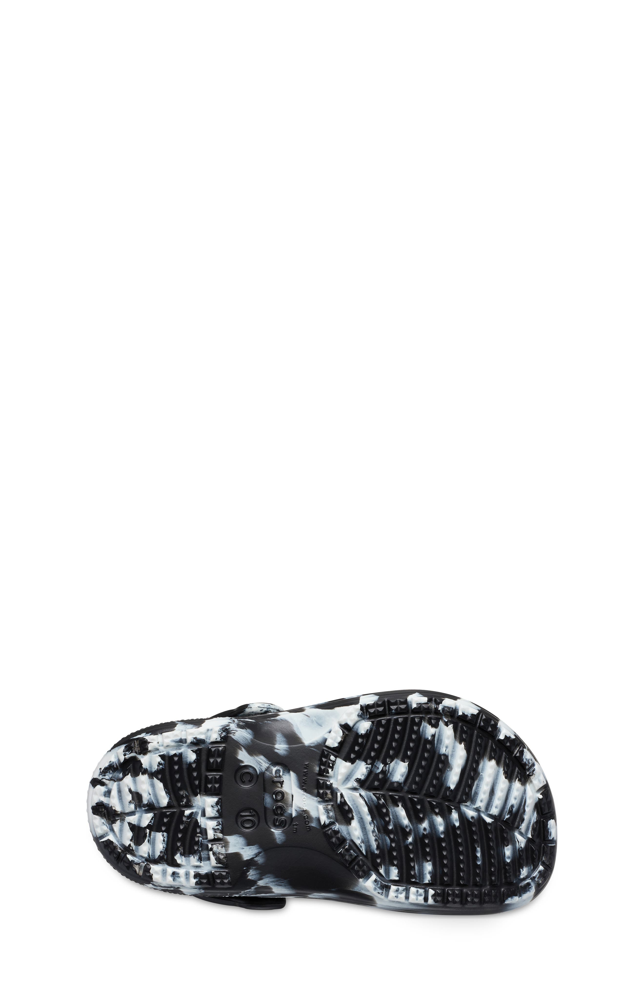 CROCS Kids' Baya Marbled Fleece Lined Clog, Alternate, color, Black Multi