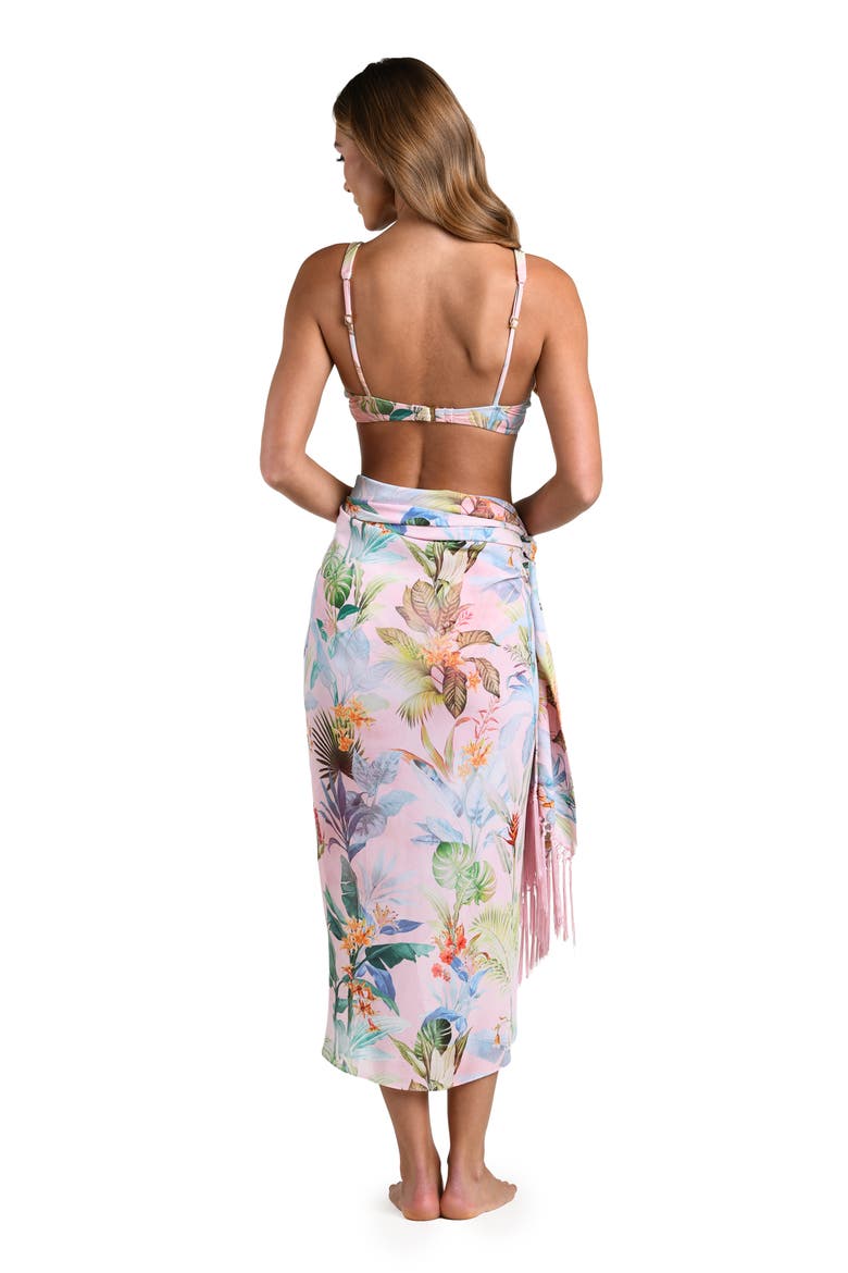 Palm Colorful Cover-Up Pareo, Alternate, color, PINK MULTI