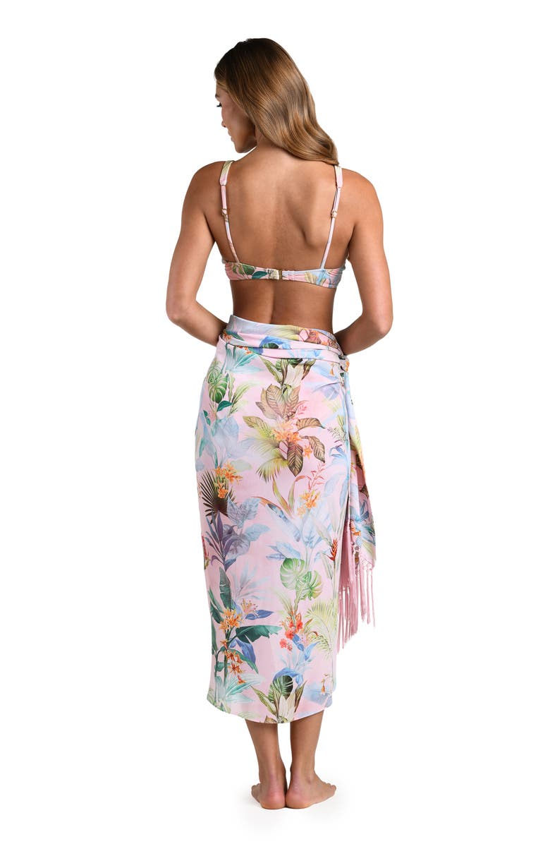 L'AGENCE Palm Colorful Cover-Up Pareo, Alternate, color, Pink Multi